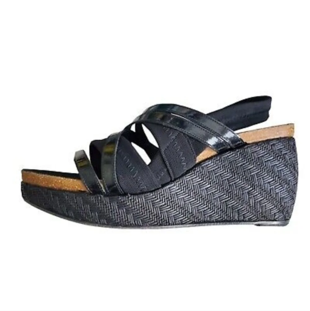 Donald j Pliner Womens Becky Comfort Leather Wedge Sandals shoes sz 8M